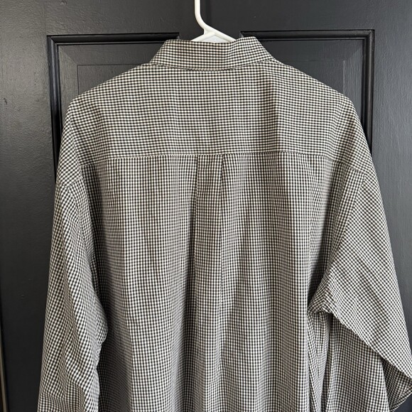 Hunt Club Men's Long Sleeve Shirt SZ 17 1/2 34/35 Black White Gingham Check - Picture 9 of 11